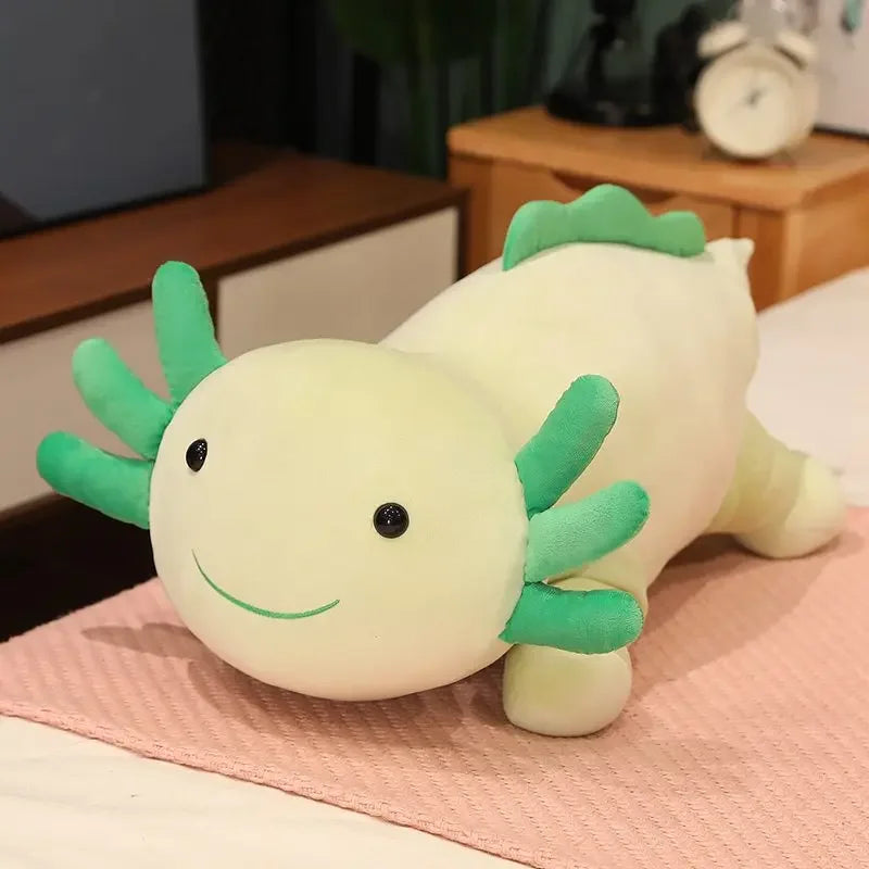 Giant Colorful Axolotl Plush Toy - Fuzzy Long Pillow for Kids' Comfort - Image 8