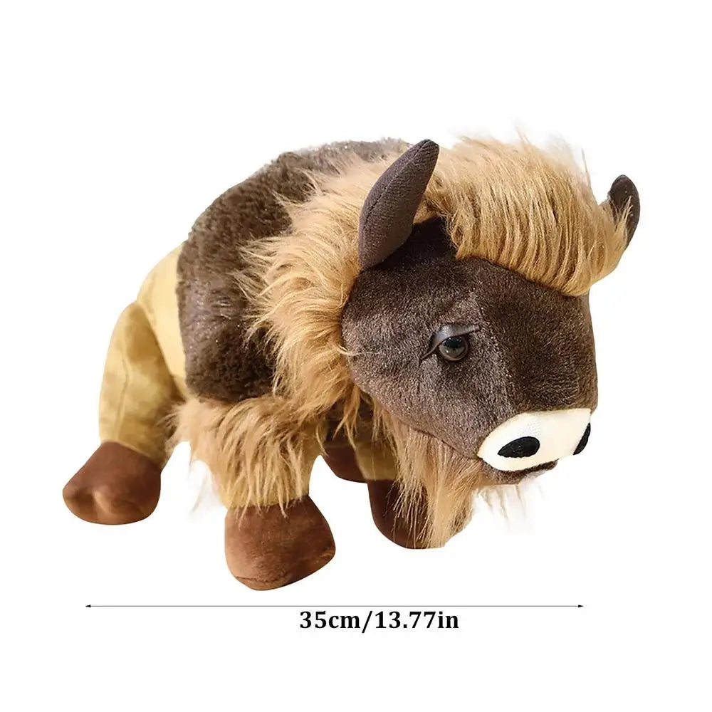 Brown Calf Highland Cow Plush Toy - Realistic & Soft Gift for Kids - Image 4
