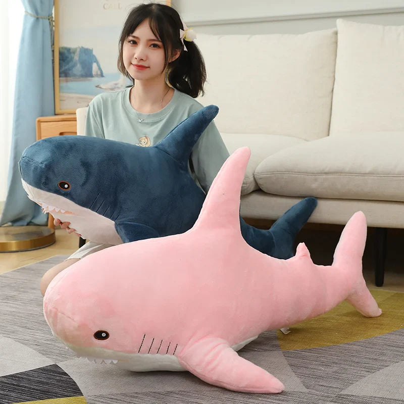 Simulated Shark Plush Toy - Super Soft Cartoon Pillow for Kids' Decor - Image 3