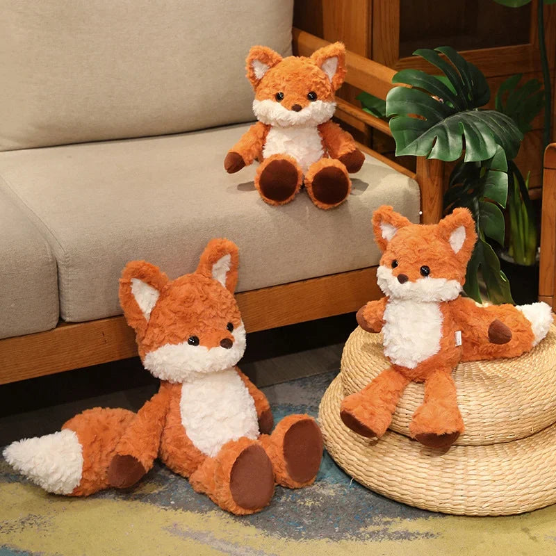 Cute Fluffy Fox Plush Toy - Soft Cartoon Stuffed Doll for Kids' Gifts - Image 4