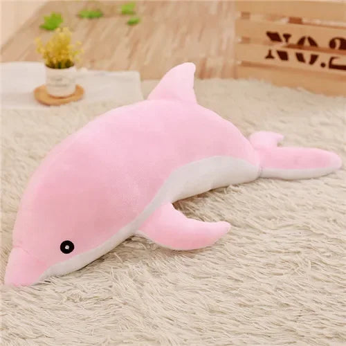 Kawaii Dolphin & Whale Shark Plush Toy - Soft, Cute Animal Pillow for Kids - Image 6