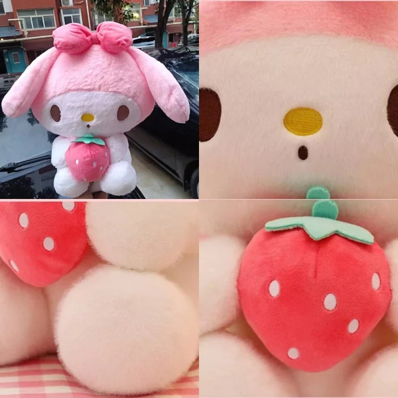 Cute Sanrio Kuromi & My Melody Plush Dolls - Adorable Strawberry Pillows! - Image 7