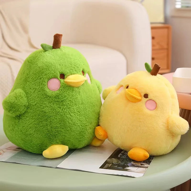 Cute Duck & Pear Plush Toy: 2-in-1 Pillow for Kids' Fun! - Image 4