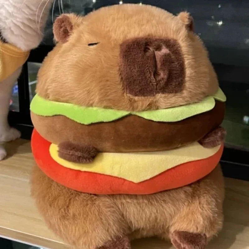 Capybara Burger Plush Toy - Adorable Soft Stuffed Animal Pillow - Image 5