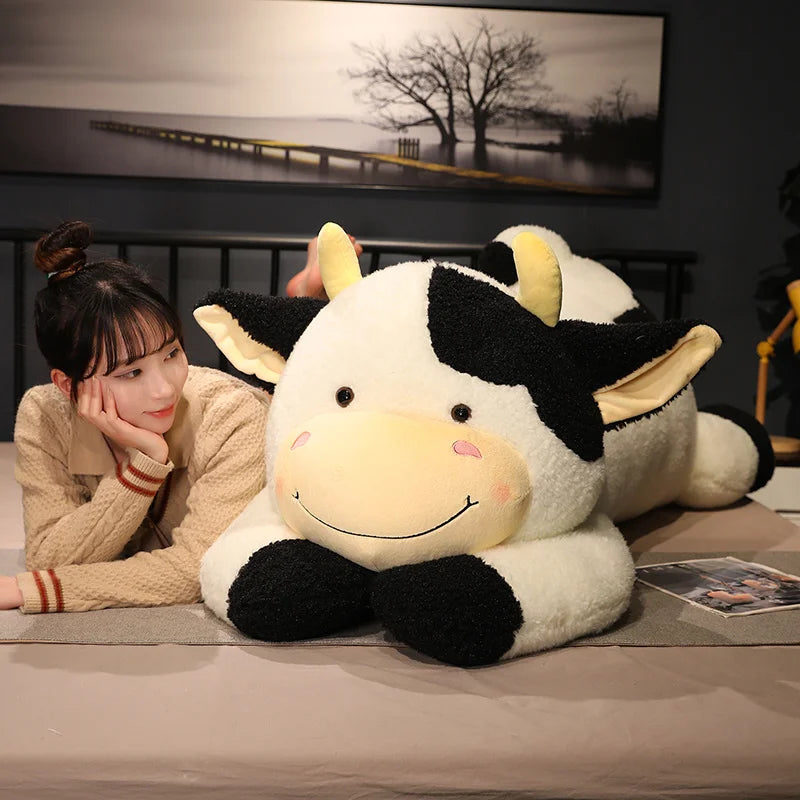 Giant Colorful Highland Cow Plush Toy - Jumbo Soft Body Pillow for Kids - Image 4