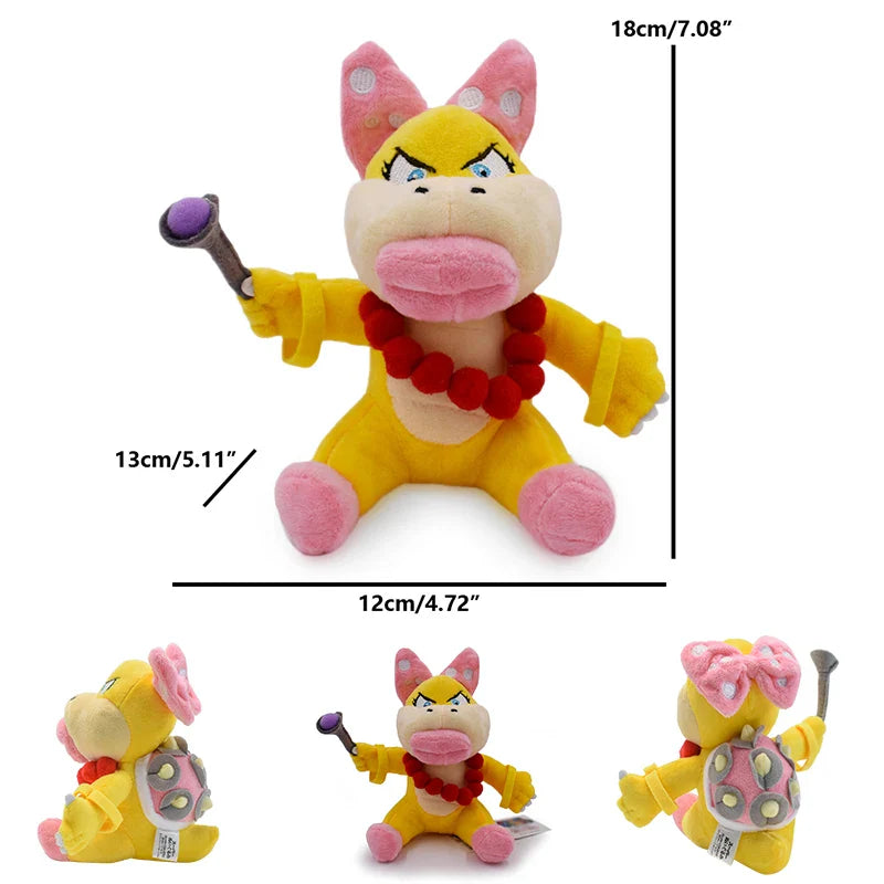 Super Mario Bros Plush Toys - Adorable Bowser Jr, Meowser & Lemmy Dolls - Image 23