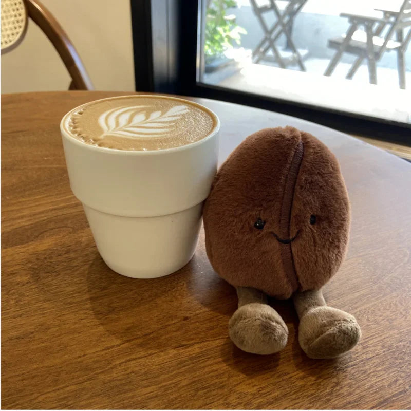 Cozy Coffee Bean Plush Doll Pillow - Soft & Adorable Decor for Any Space - Image 6