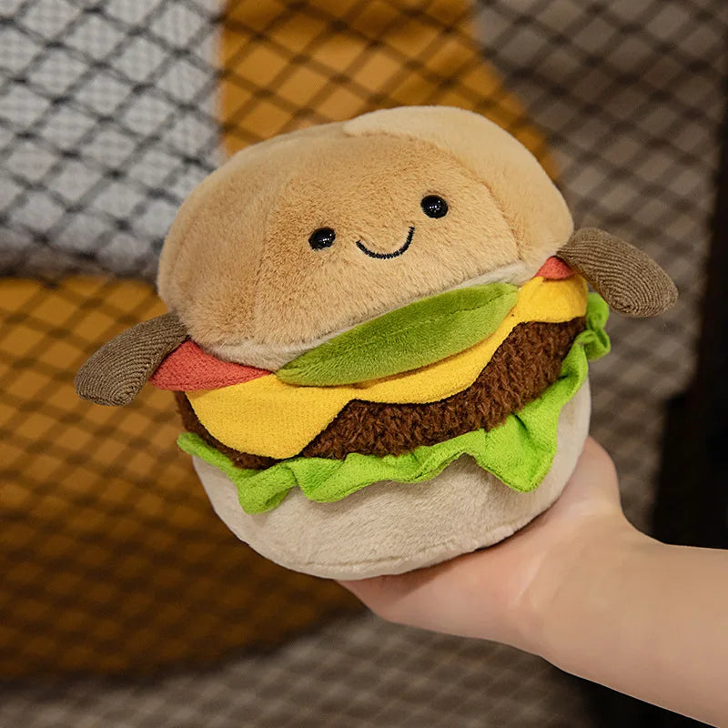 Cute 15cm Cartoon Hamburger Plush Toy - Perfect Gift for Kids! - Image 6