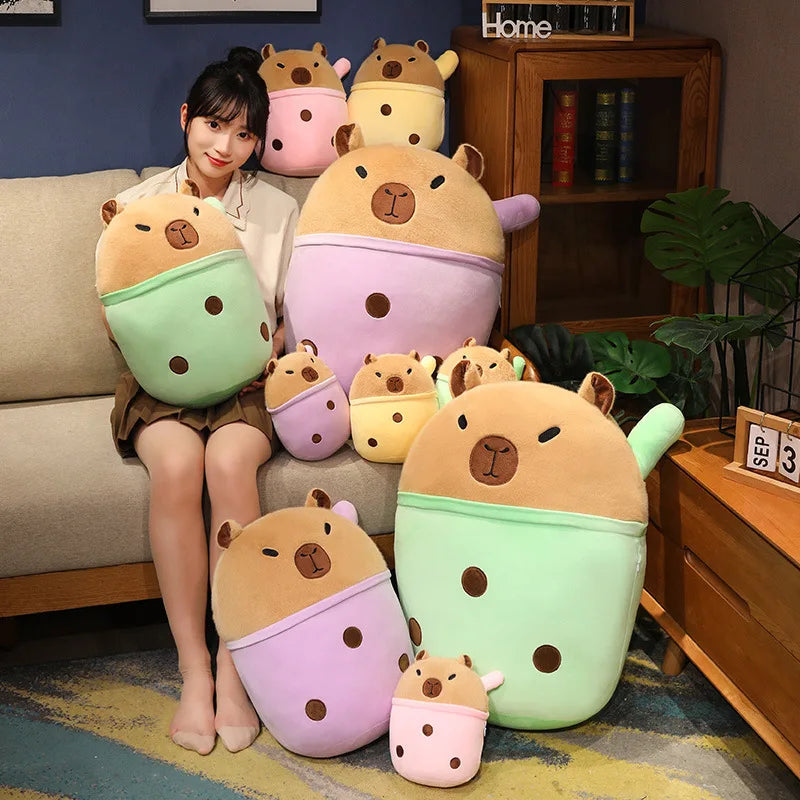Capibara Cuddle Buddy: Plush Throw Pillow & Doll for Kids' Joy - Image 3