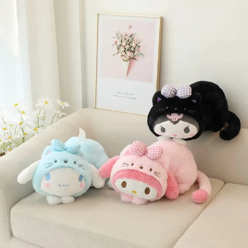 Kawaii Kuromi & My Melody Plush Toy - Soft Cartoon Pillow Cover - Image 7