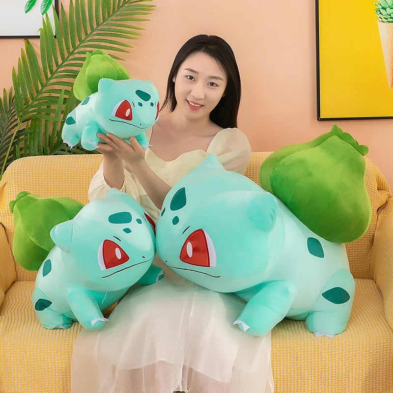 Kawaii Bulbasaur Plush Toy - Soft Anime Doll & Throw Pillow Gift - Image 4