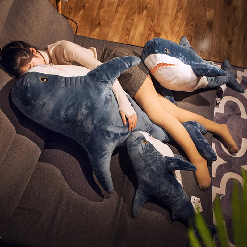 Giant Soft Shark Plush Toy - Cozy Fish Pillow for Kids & Gifts - Image 6