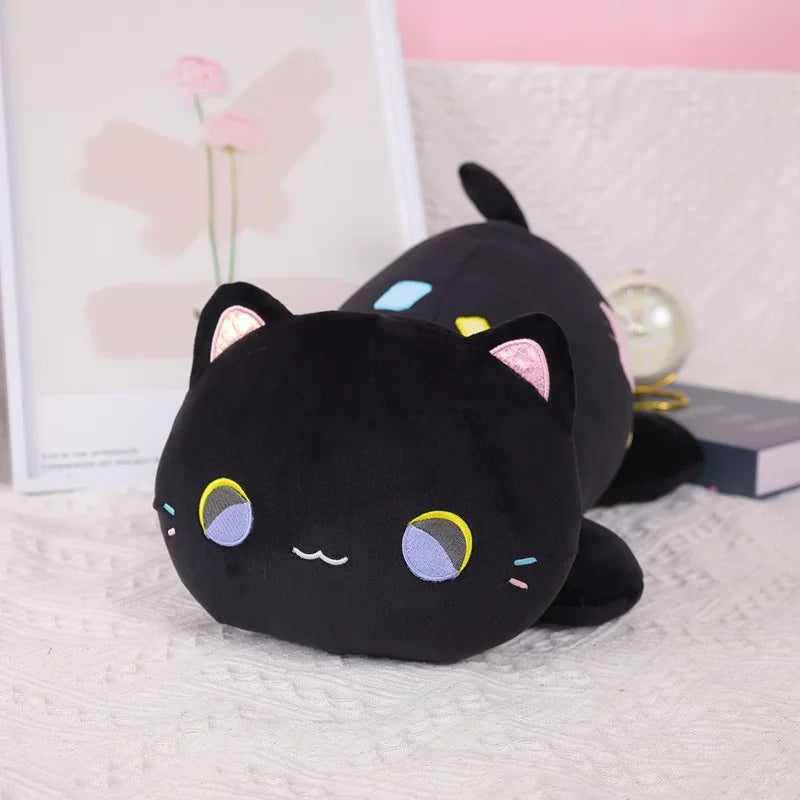 Kawaii Plush Cartoon Cat Doll - Soft, Cuddly Kitten Pillow Toy - Image 10