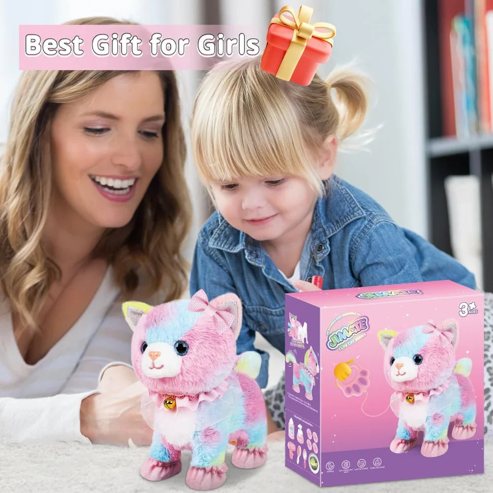 Interactive Walking & Barking Plush Cat Toy - Remote Control Fun! - Image 7