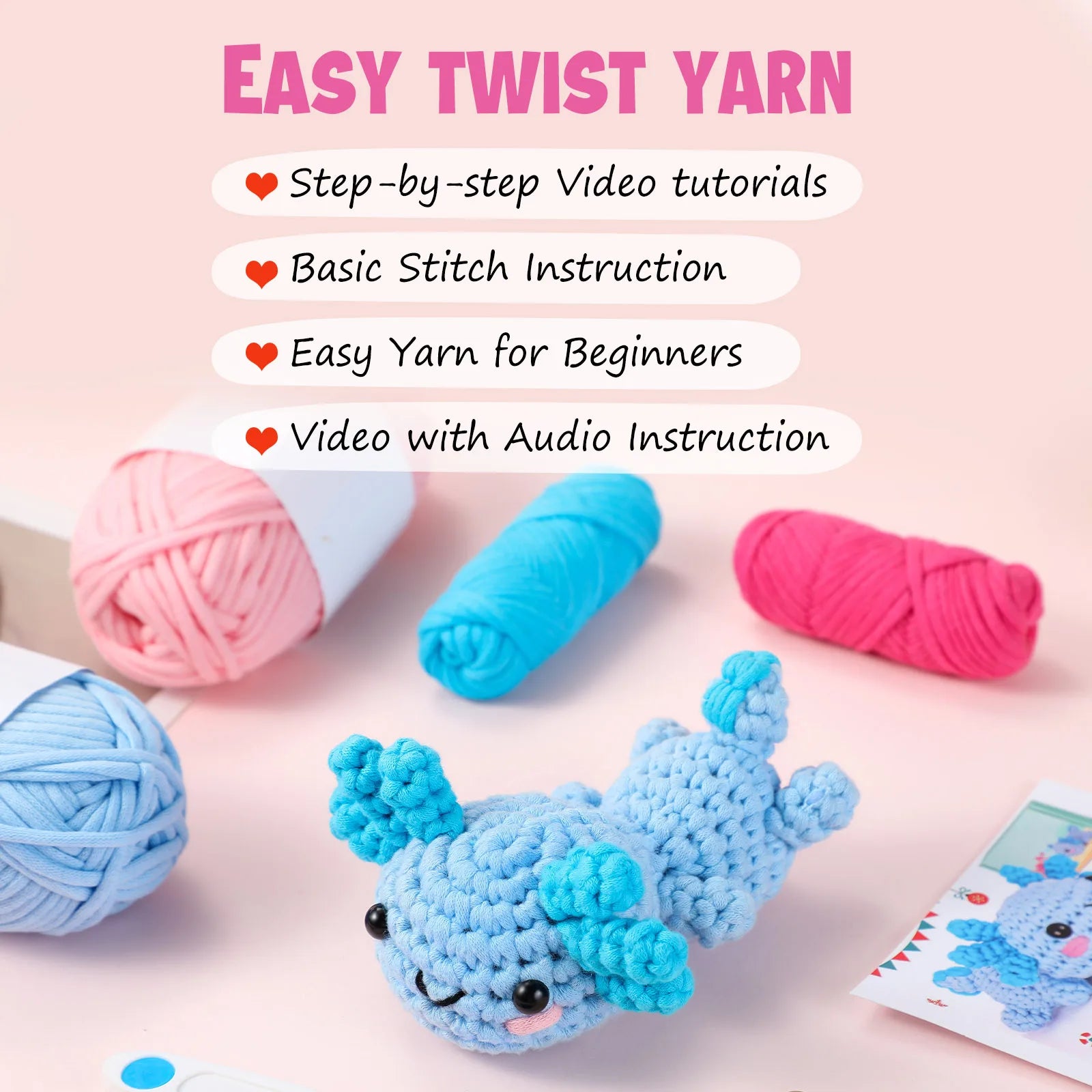 Animal DIY Crochet Kit: Easy Plush Doll with Quality Yarn & Needles - Image 7