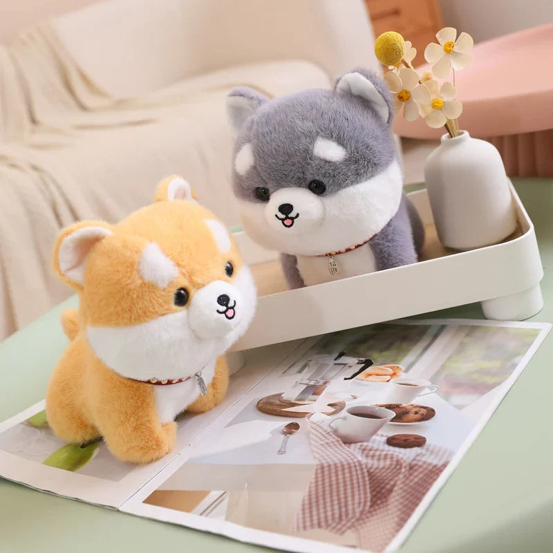 Cute Fluffy Shiba Inu Plush Toy - Adorable Soft Stuffed Animal for Kids - Image 3