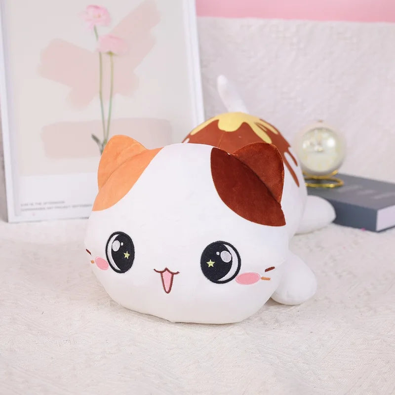 Kawaii Plush Cartoon Cat Doll - Soft, Cuddly Kitten Pillow Toy - Image 8