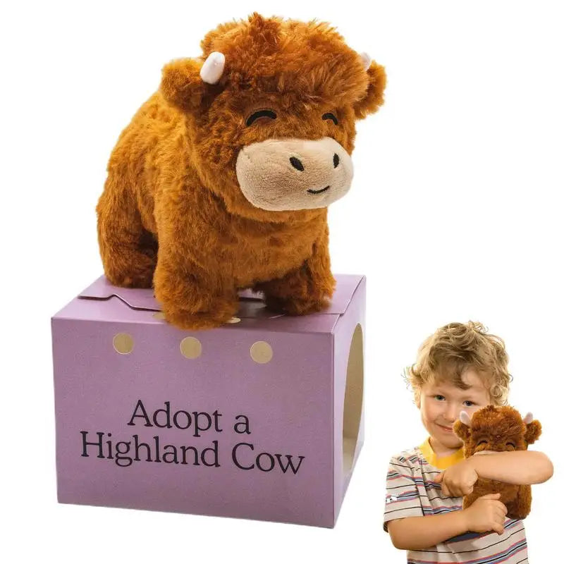 Fluffy Highland Cow Plush Toy - Adorable 7.87 Stuffed Animal Gift - Image 7