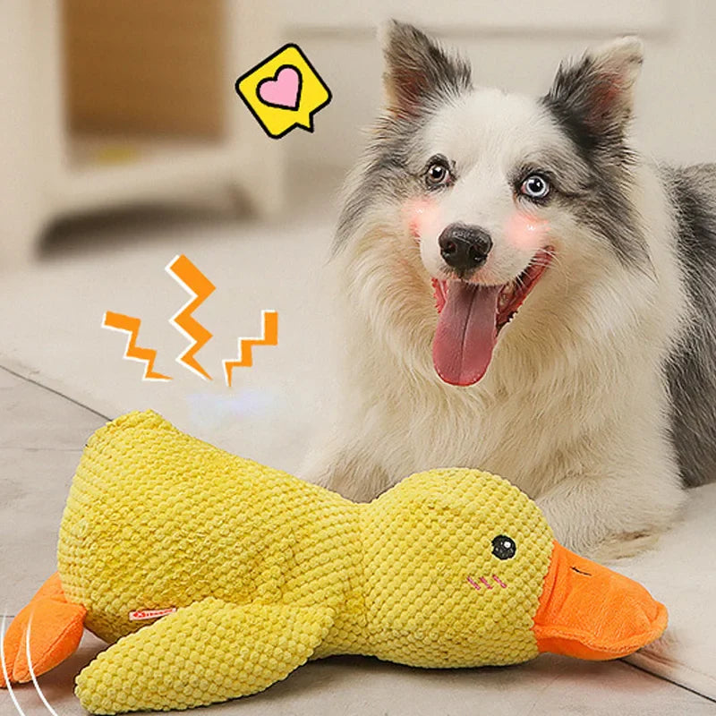 Bite-Resistant Plush Duck Toy for Dogs - Teething & Sleep Aid - Image 4