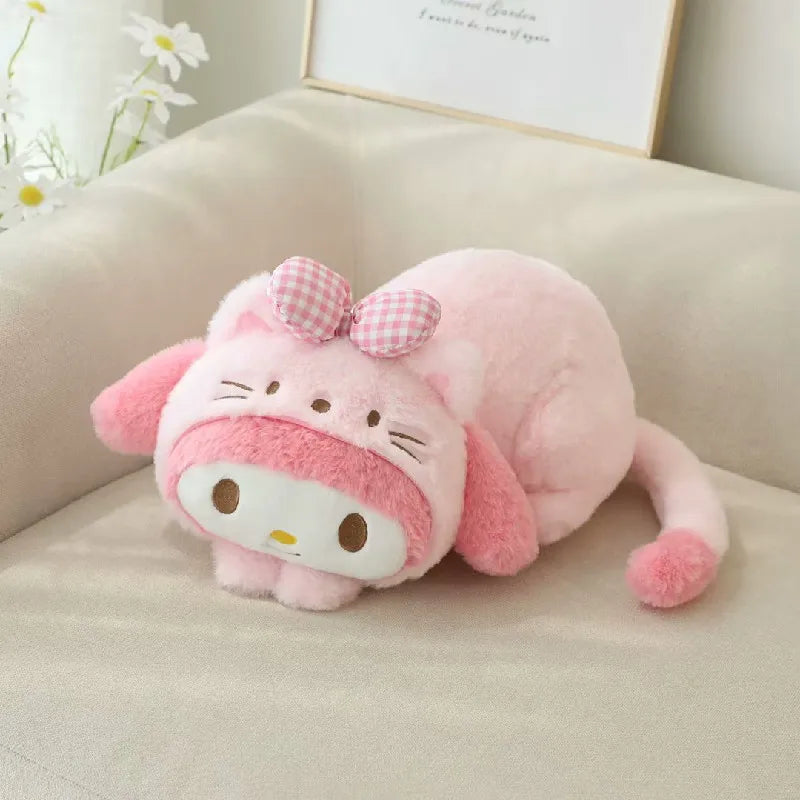 Kawaii Kuromi & My Melody Plush Toy - Soft Cartoon Pillow Cover
