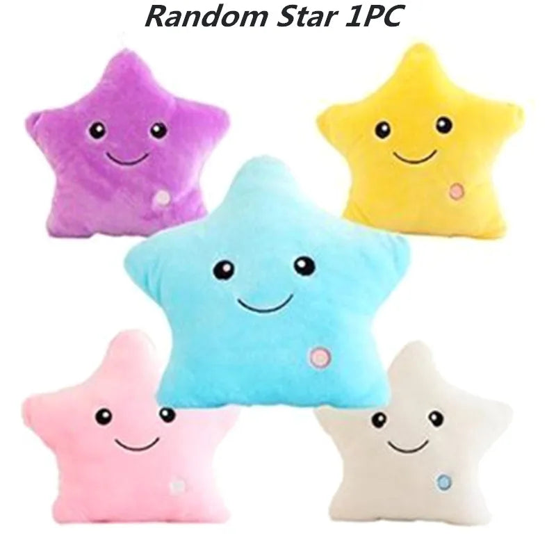 Luminous Star Plush Pillow - Soft, Colorful LED Cushion for Kids - Image 10