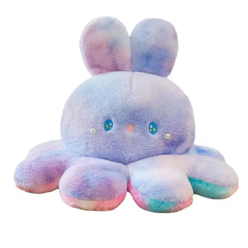 Cute Reversible Octopus Rabbit Plush Doll - Kawaii Huggy Pillow Toy - Image 5