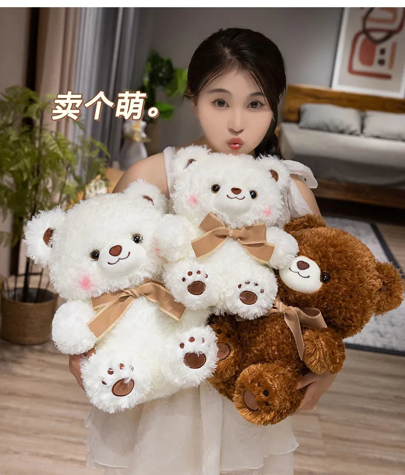 Cute Bowknot Bear Plush Toy - Soft Teddy Pillow for Love & Comfort - Image 8