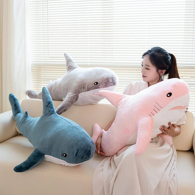 Rainbow Shark Plush Doll - Soft, Colorful Sea Creature Pillow for Kids - Image 5