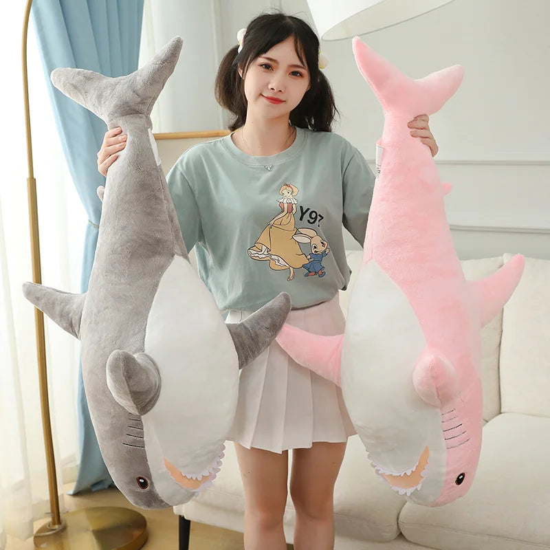 Simulated Shark Plush Toy - Super Soft Cartoon Pillow for Kids' Decor - Image 7