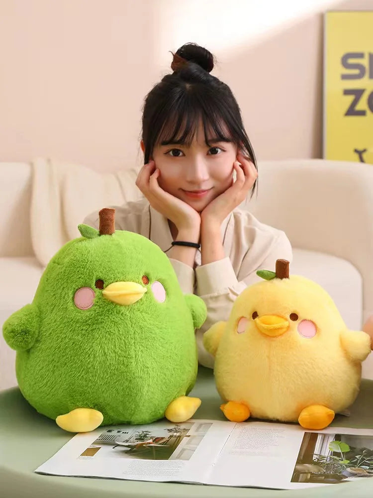 Cute Duck & Pear Plush Toy: 2-in-1 Pillow for Kids' Fun! - Image 8