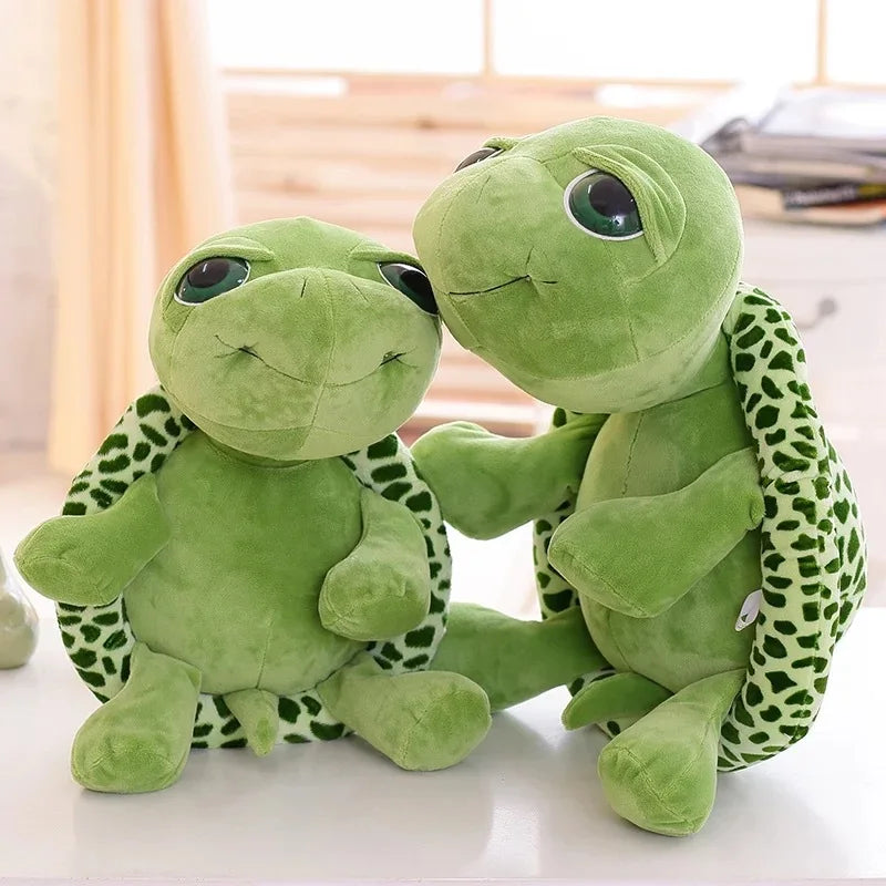 Cute Super Green Big Eyes Plush Tortoise Toy - Perfect Baby Gift! - Image 3