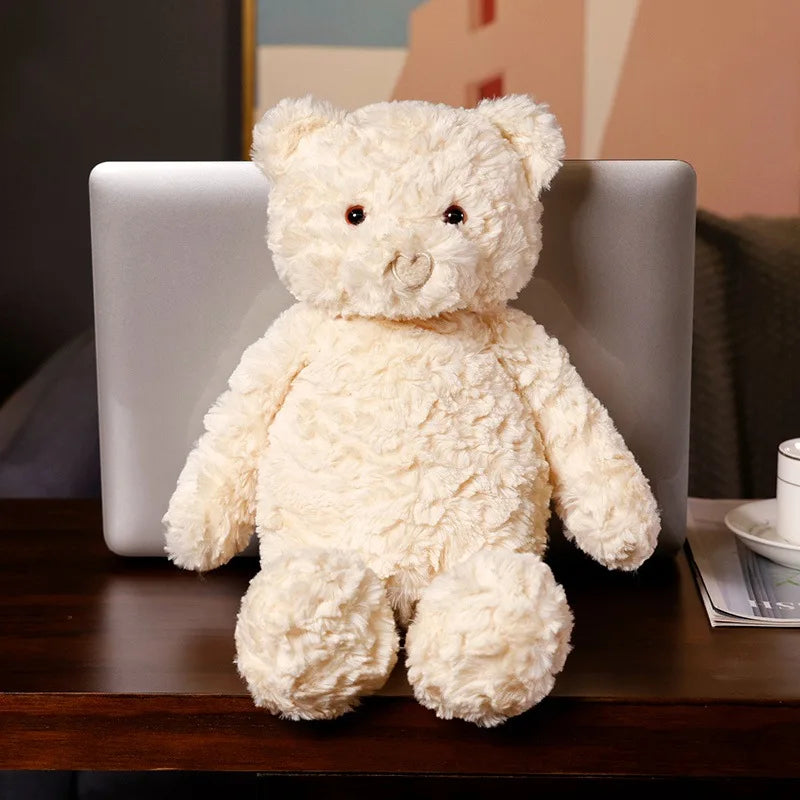 Fluffy Heart Nose Bear Plush Toy - Soft & Cuddly Gift for Kids - Image 3