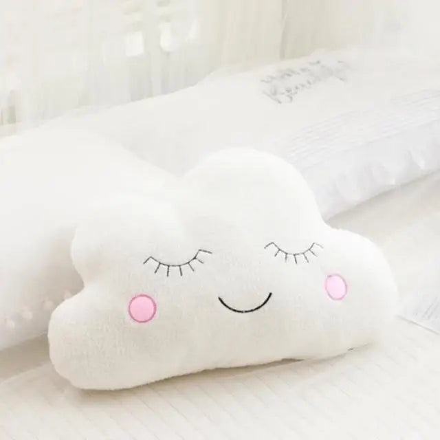 Soft Plush Cloud & Star Raindrop Pillow - Cozy Kids' Room Decor - Image 13