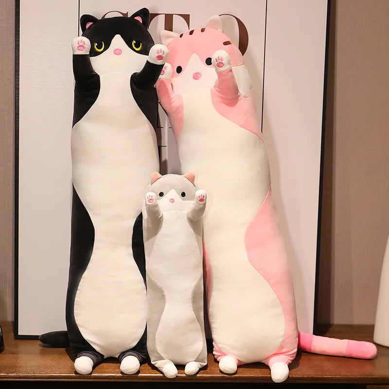 Kawaii Long Cat Plush Doll - Soft Stuffed Animal Pillow for Home Decor - Image 4