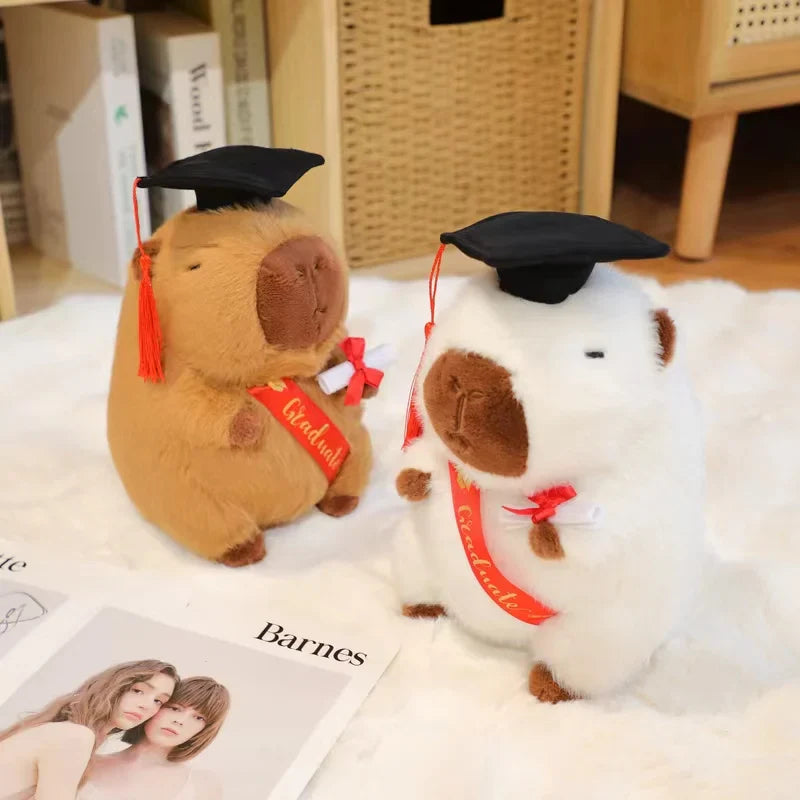 Graduate Plush Dolls: Adorable Capybara, Owl & Bear Stuffed Toys - Image 4