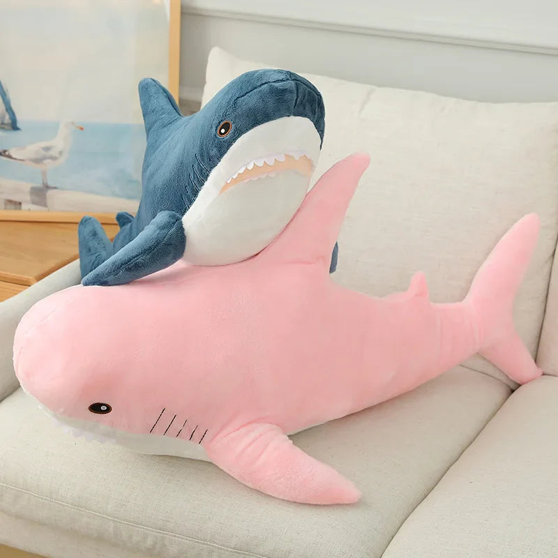 Cute Cartoon Giant Shark Whale Plush Pillow - Cozy Home Decor for Kids - Image 3