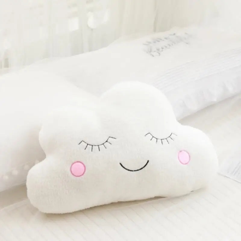 Soft Plush Cloud & Star Raindrop Pillow - Cozy Kids' Room Decor - Image 7
