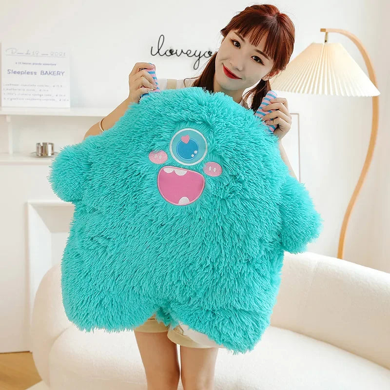Ugly Cute Green Little Monster Plush Toy - Adorable Sleep Pillow Gift - Image 5