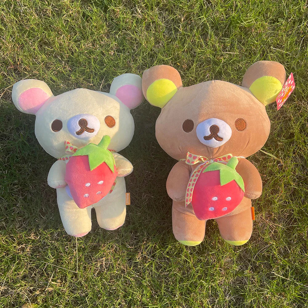 Cute Strawberry Rilakkuma Plush Toy - Adorable Soft Teddy Bear Gift - Image 9