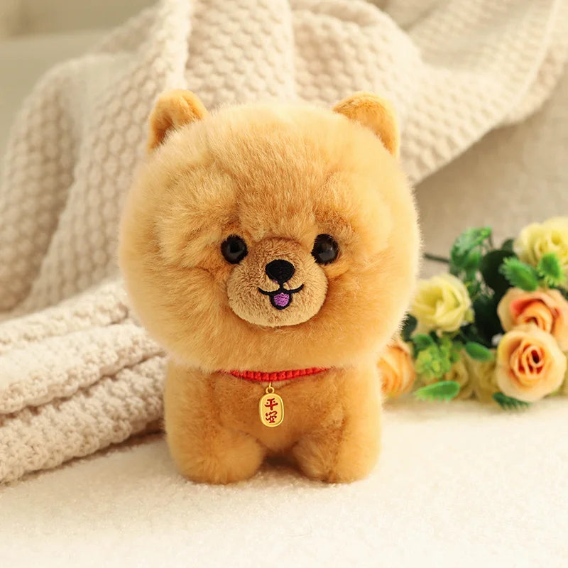 Kawaii Fluffy Puppy Plush Toy - Adorable Small Chow, Corgi & Yorkie Dolls - Image 10
