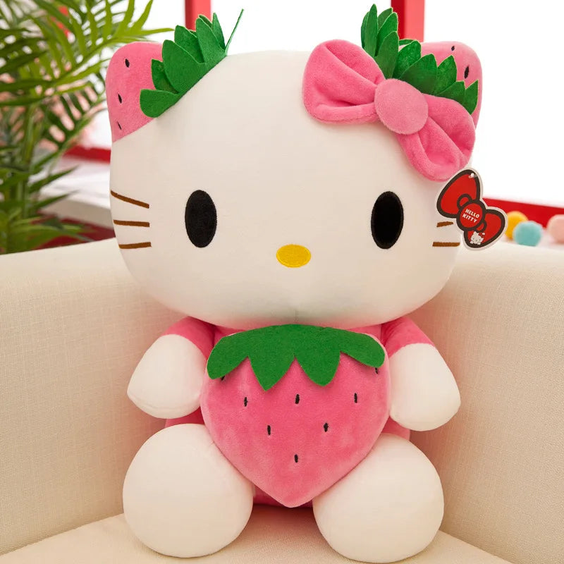 Kawaii Hello Kitty Strawberry Plush Doll - Adorable Gift & Home Decor - Image 4