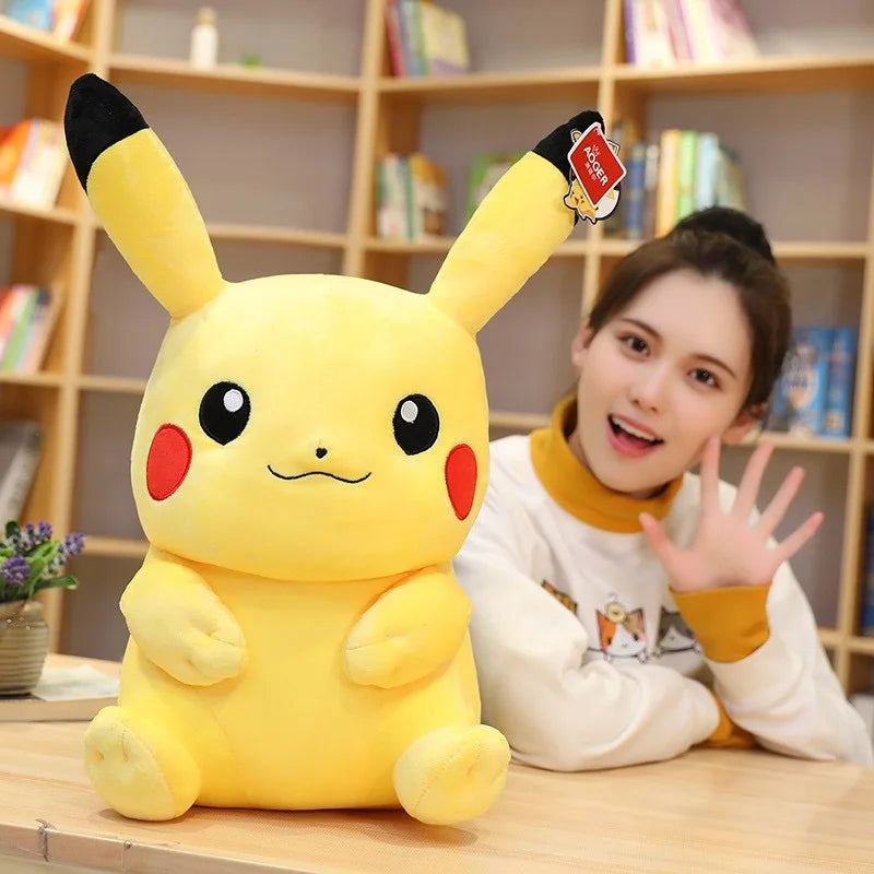 Kawaii Pikachu Plush Toy - Adorable Anime Throw Pillow for Kids & Friends - Image 4