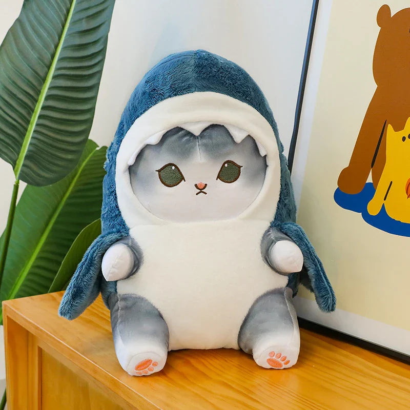 Transformed Cat Doll Plush Toy - Adorable Shark Design for Kids - Image 4