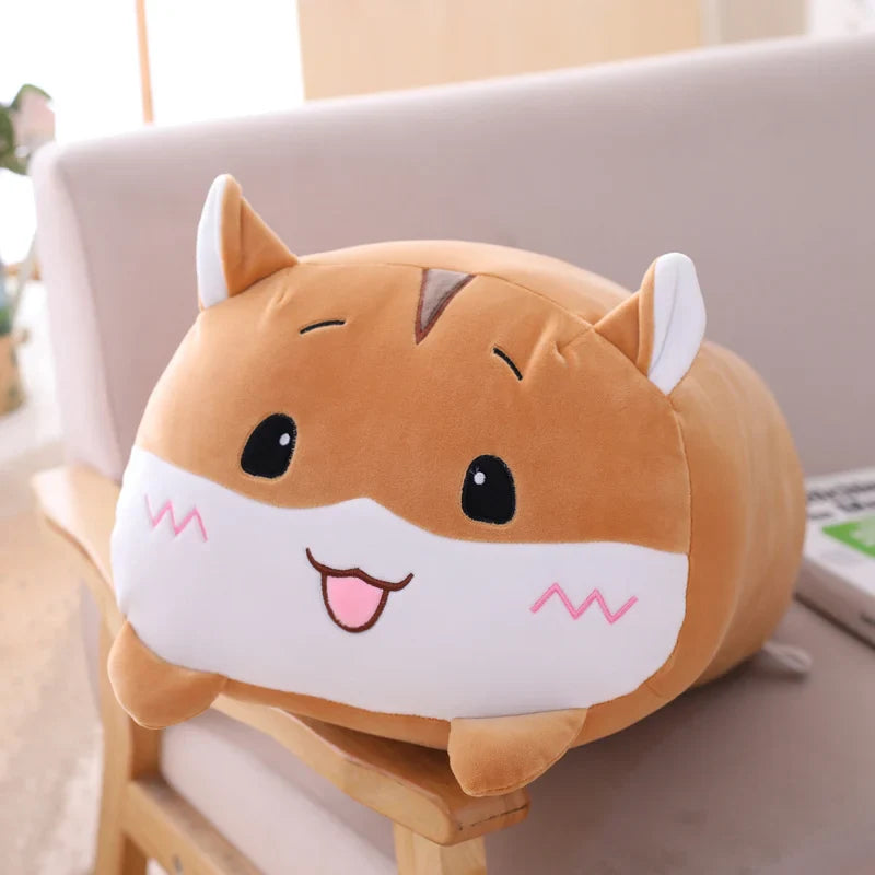 Huge Plush Animal Pillows - Adorable Cat, Piggy & Hamster Cushions - Image 26