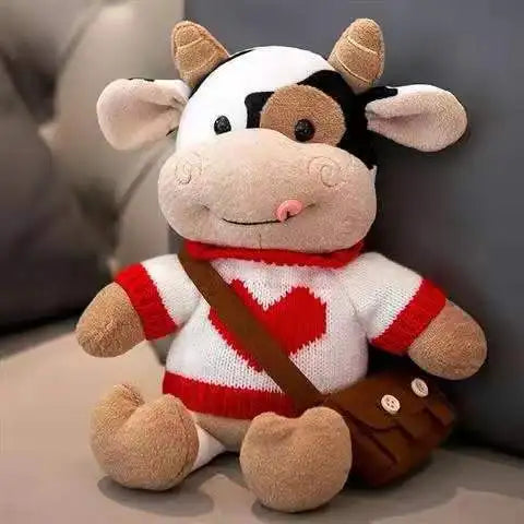 Cute 26CM Cartoon Milk Cow Plush Doll - Soft Stuffed Animal Pillow Toy - Image 4