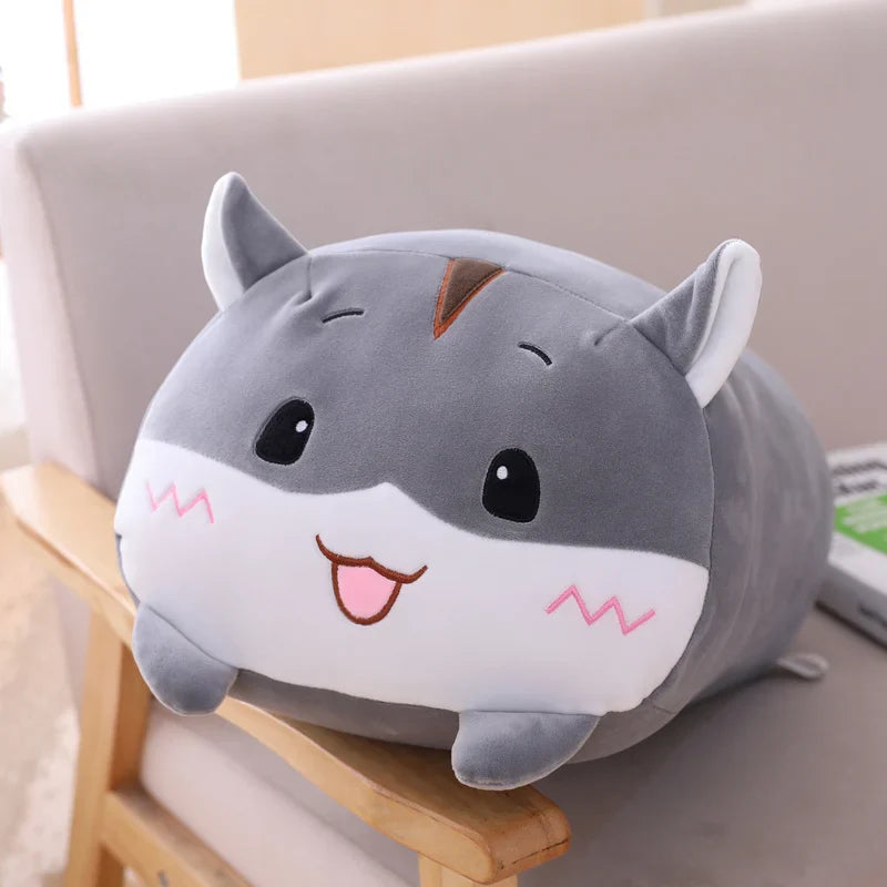 Huge Plush Animal Pillows - Adorable Cat, Piggy & Hamster Cushions - Image 24