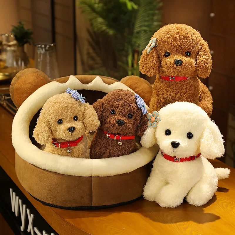Creative 22cm Realistic Poodle Plush Toy - Handmade Lucky Dog Figure - Image 5