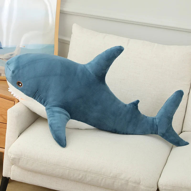Cute Cartoon Giant Shark Whale Plush Pillow - Cozy Home Decor for Kids - Image 9
