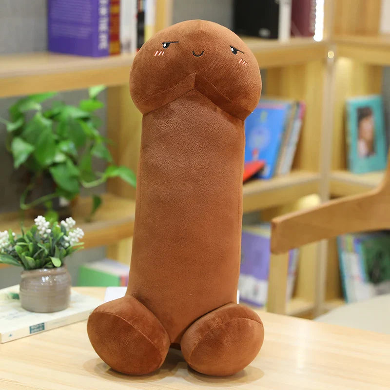 Cute Flesh-Colored Plush Penis Pillow - Soft, Fun Cushion Gift for Girls - Image 12