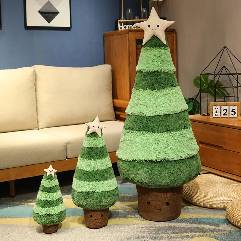 Simulated Cartoon Two-tone Christmas Tree Plush Toy - Cute Xmas Decor - Image 3